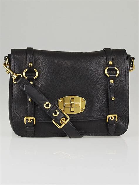 miu miu cervo satchel|Miu Miu Black Cervo Leather East/West Satchel Bag.